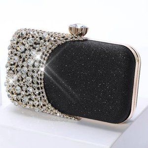 NEW Sparkling Bling Swarovski Crystal Rhinestone & Glitter Clutch Purse …